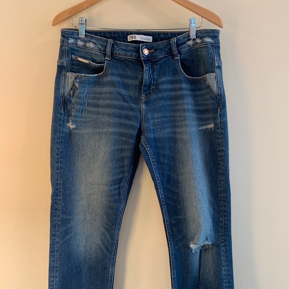 Zara Blue Ankle & Cropped Jeans - Picture 4 of 12
